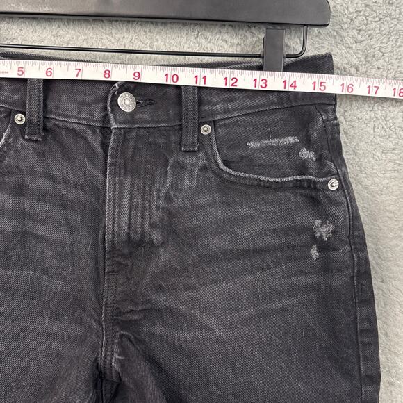 Old Navy Women's High Rise Cut Off Shorts Black Rigid Denim SZ 4 Boho Versatile - Picture 3 of 8